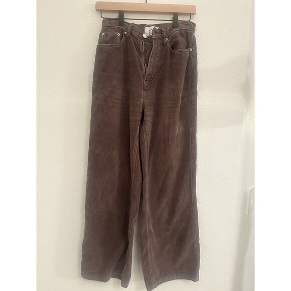 BDG Urban Outfitters High & Wide Chunky Corduroy Wide‎ Leg Pants Size 26 - Picture 1 of 5